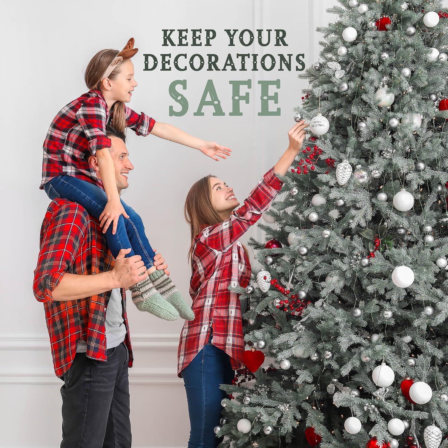 Christmas Ornament Storage Container.Box Stores Up to 54. Adjustable Dividers. Large Organizer Bin to Protect and Store Holiday Décor - Image 10